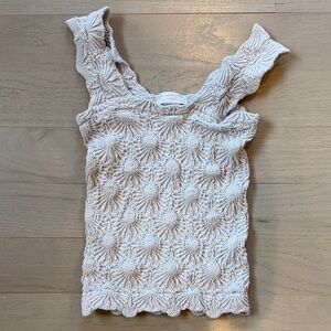 Altar'd State Cream Textured Tank Top